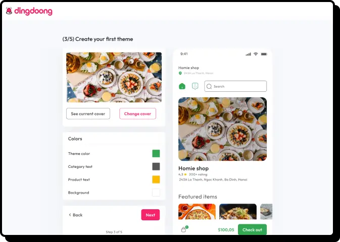 Create a menu theme