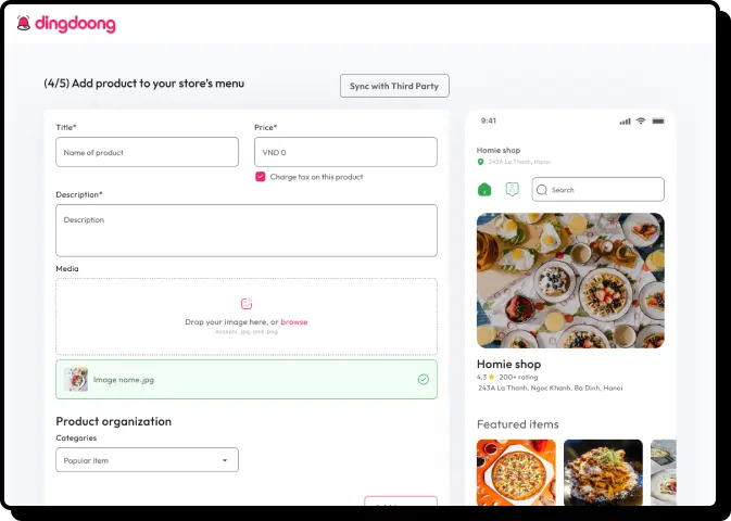 Add/Sync products from third party