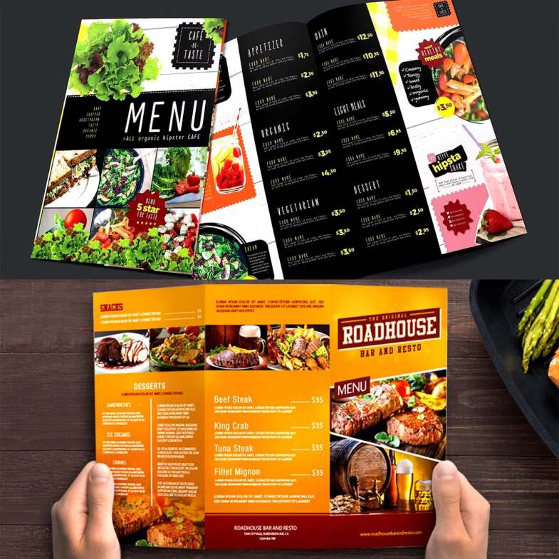 traditional menus with good design