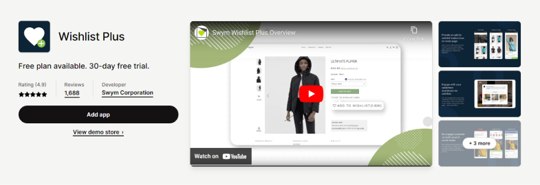 Shopify apps: Wishlist Plus