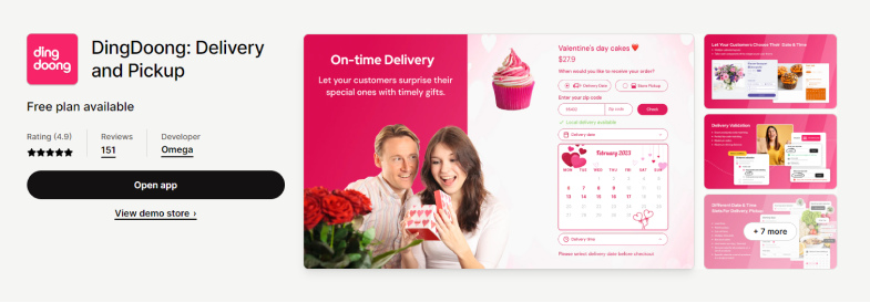 Shopify apps: DingDoong: Delivery and Pickup