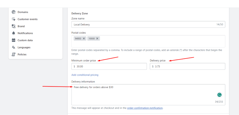 Set up Local Delivery in the Shopify admin