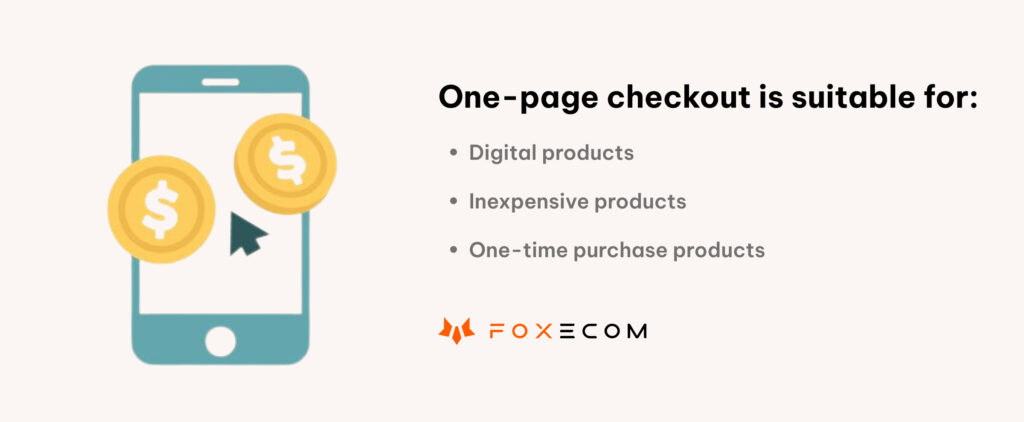 one-page check out is ready for digital products, inexpensive products, one-time purchase products