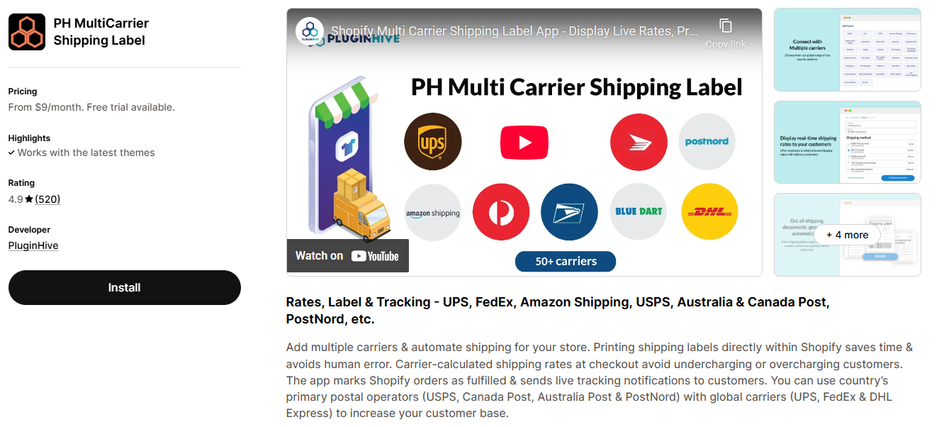 PH MultiCarrier Shipping Label