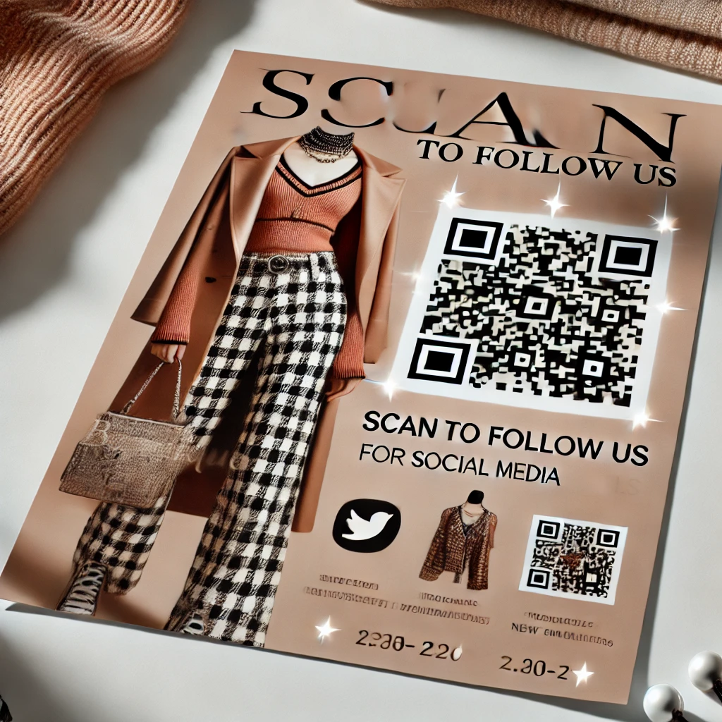 QR code flyer for fashion