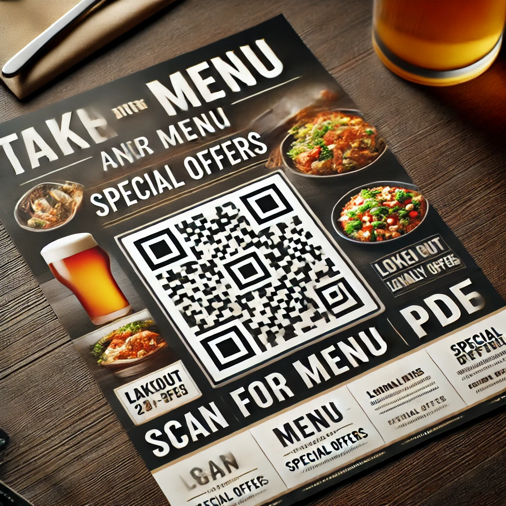 QR code flyer for restaurant