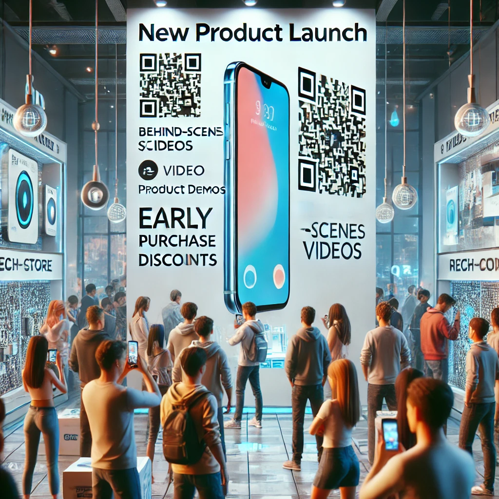 New Product Launches with Exclusive Content in QR code banners