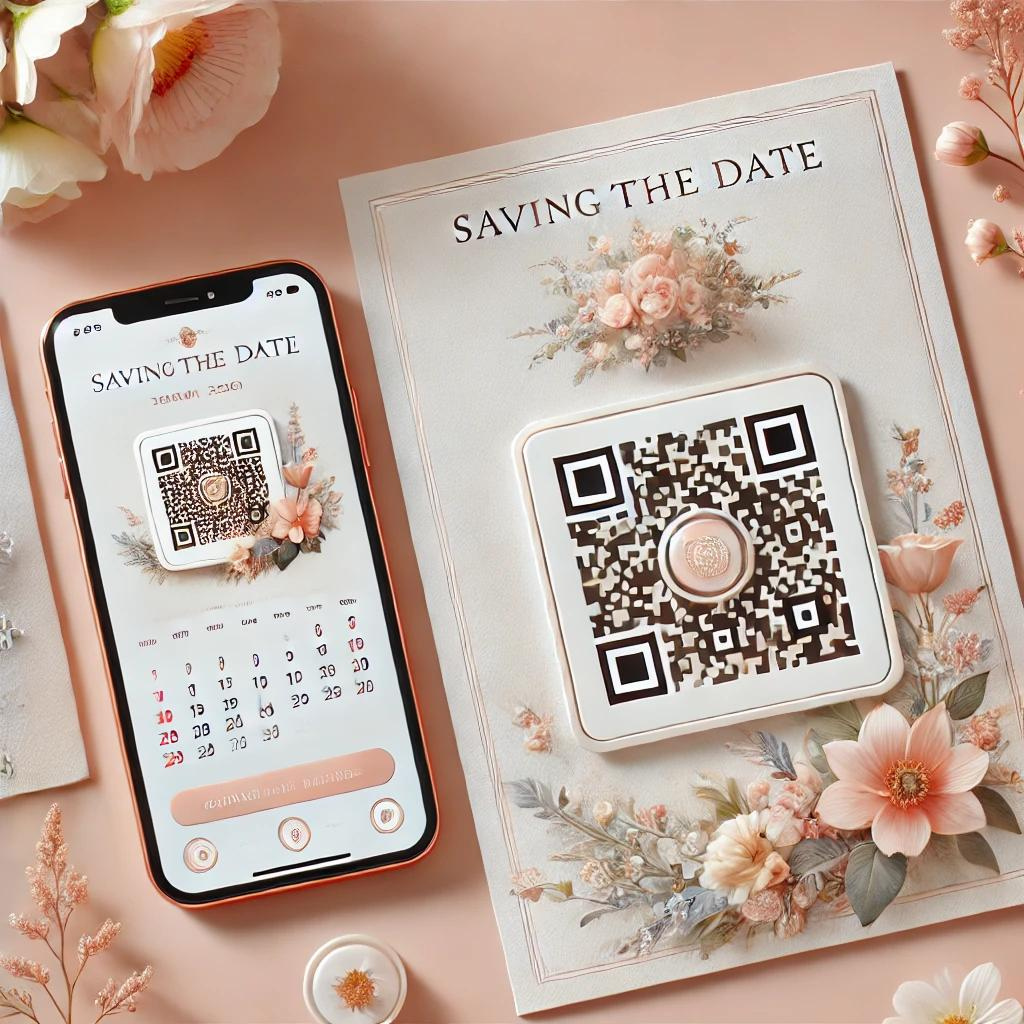 Easily Save the Date with qr code generator for wedding invitations