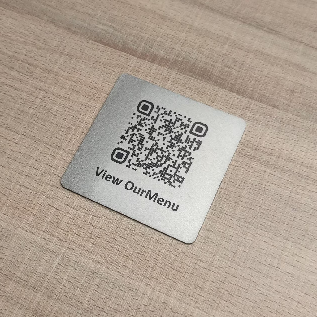 how qr code on table looks like