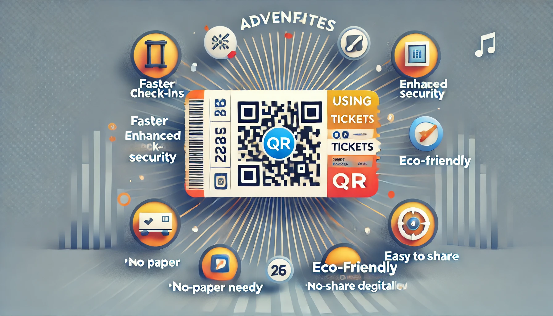 Why should we use QR code on tickets?