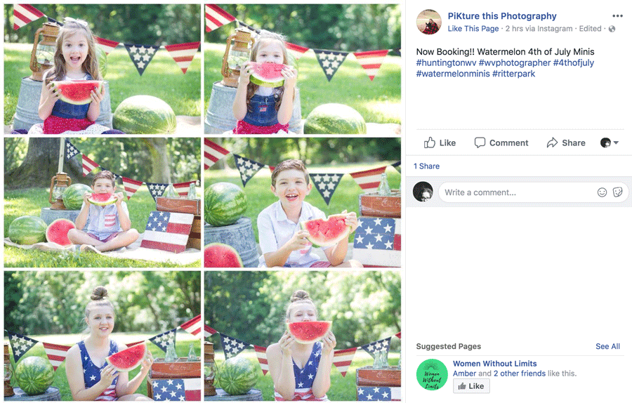 social media idea for 4th of july marketing