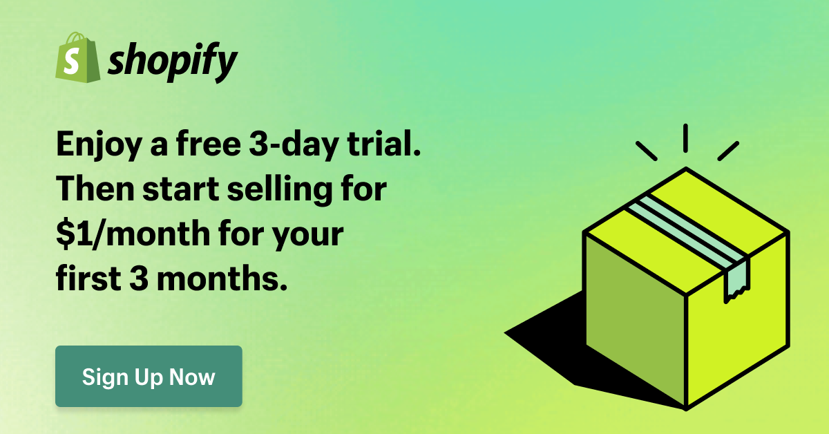 Shopify offer 3 months $1