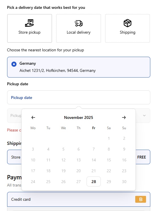 Checkout Date Picker