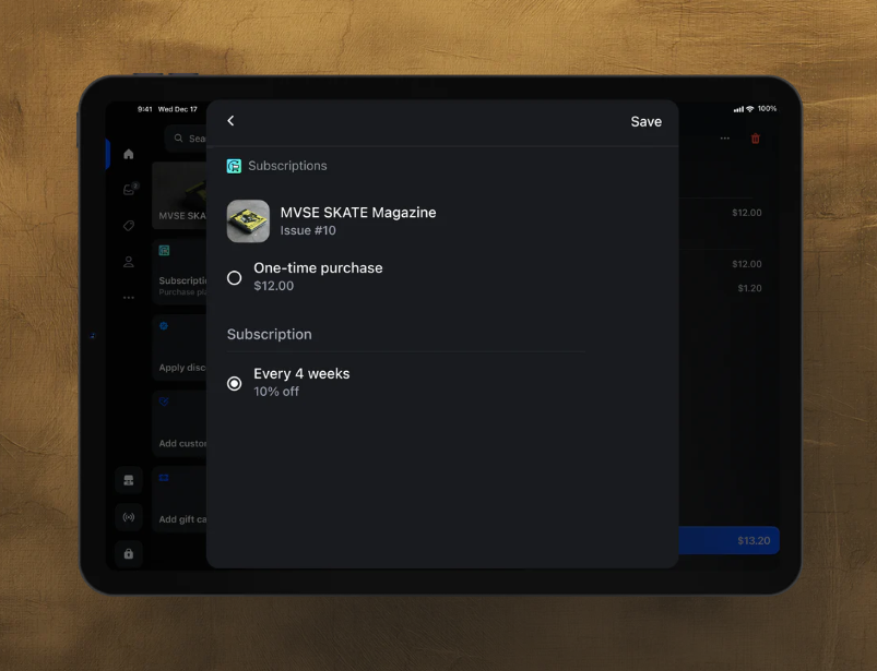 Subscriptions on POS