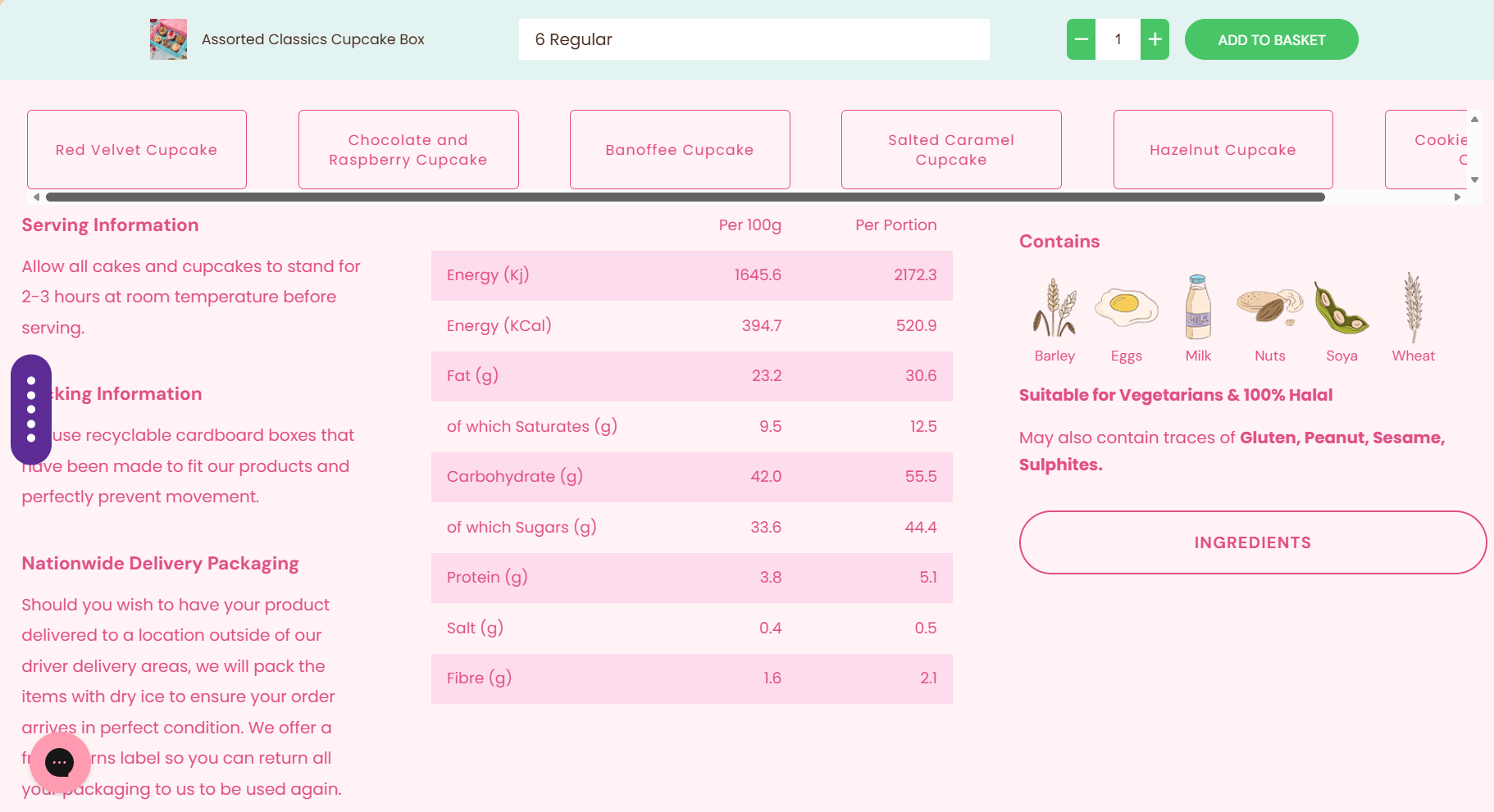 Show Ingredients and Allergens Clearly