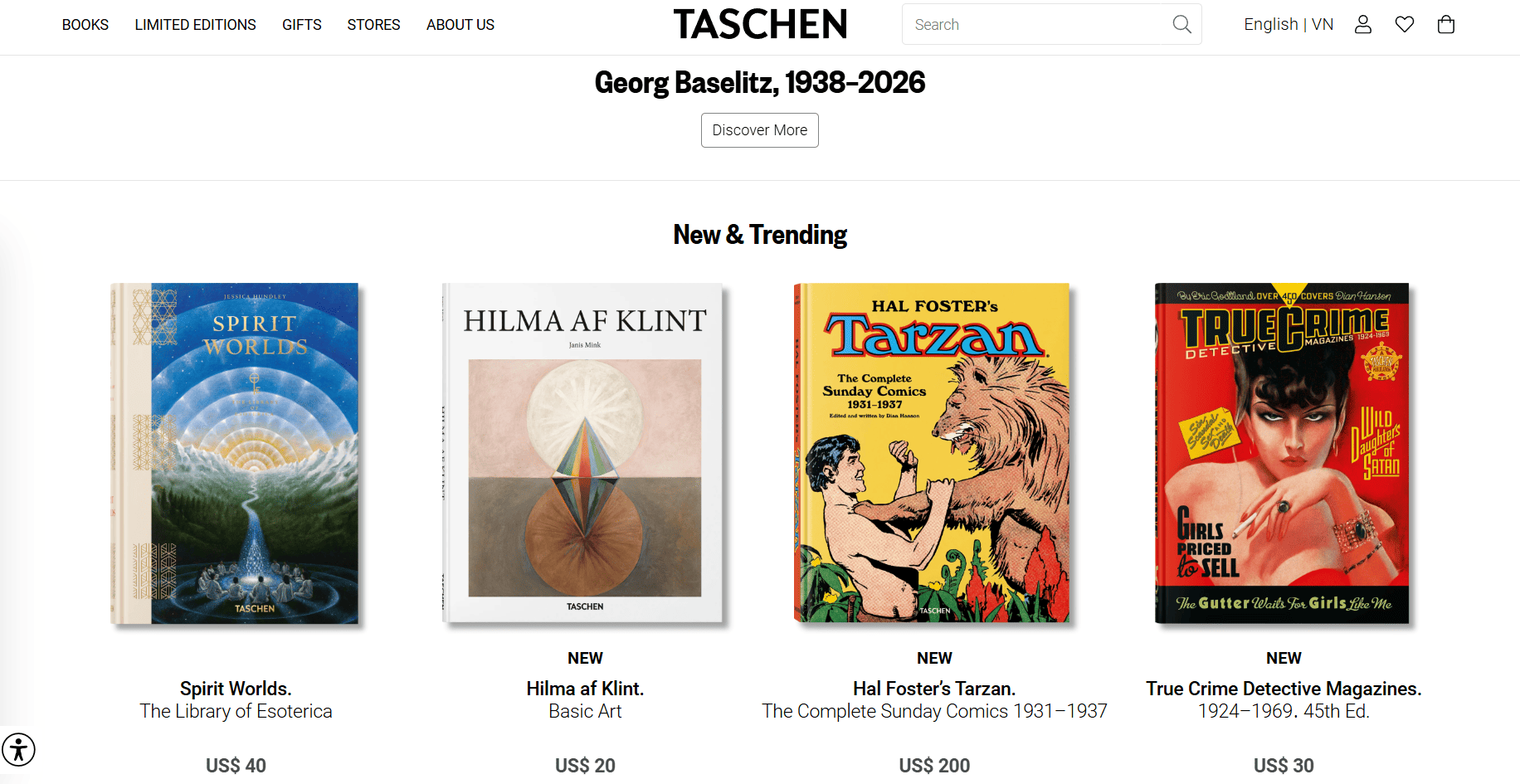 Shopify bookstore website example