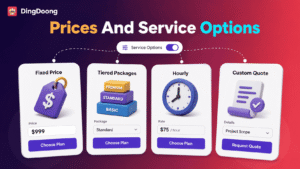 Set prices and service options
